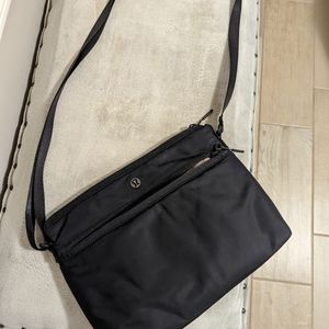 Lululemon cross body black nylon bag